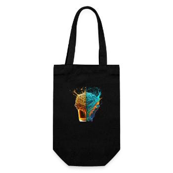 Brains filled with beer - Gift Bag for Bottles - black - Front