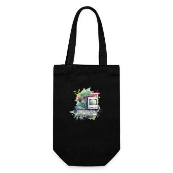 Vintage computer - Gift Bag for Bottles - black - Front