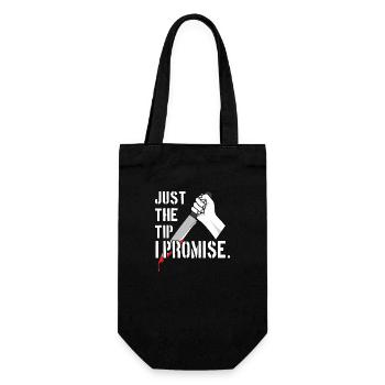 Just The Tip I Promise - Geschenkbeutel für Flaschen - Schwarz - Vorne