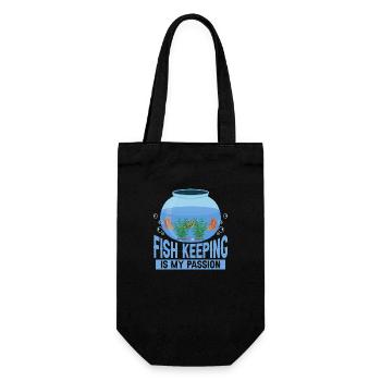 Fish Keeping Is My Passion Aquarium Owner Fish Kee - Geschenkbeutel für Flaschen - Schwarz - Vorne