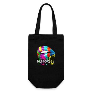 Ruhrpott Rainbow Lips - Geschenkbeutel für Flaschen - Schwarz - Vorne
