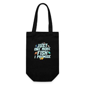 Just One More Fish I Promise Aquarium Owner Fish K - Geschenkbeutel für Flaschen - Schwarz - Vorne