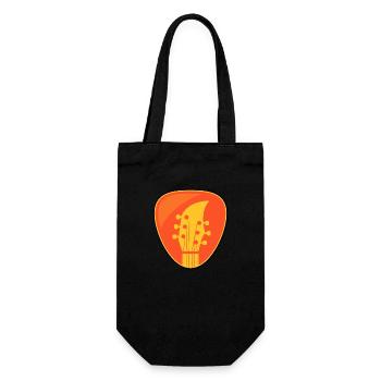 Gitarrist Plecktrum Geschenk Gitarrist - Geschenkbeutel für Flaschen - Schwarz - Vorne