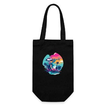 Emma on vacation - Gift Bag for Bottles - black - Front