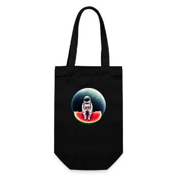 Astronaute sur pastèque - Sac à bouteille - noir - Devant