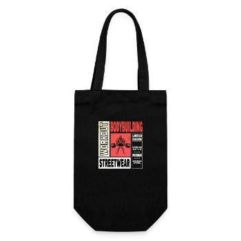 Bodybuilding Bodybuilder Gewichtheben Kraftsport - Geschenkbeutel für Flaschen - Schwarz - Vorne