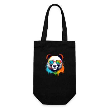 Cooli le panda à lunettes - Sac à bouteille - noir - Devant
