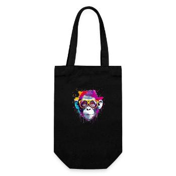 Ben the monkey - Gift Bag for Bottles - black - Front