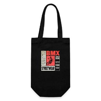 BMX Bike Biker Stunt Trick Freestyle Vintage - Gift Bag for Bottles - black - Front