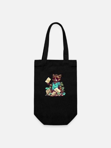 Drôle de raton laveur - Sac à bouteille - noir