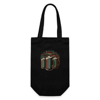 Cool colorful beer mugs - Gift Bag for Bottles - black - Front