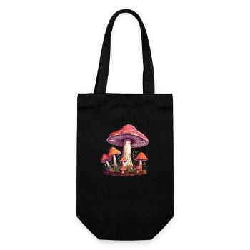 Champignon magique - Sac à bouteille - noir - Devant
