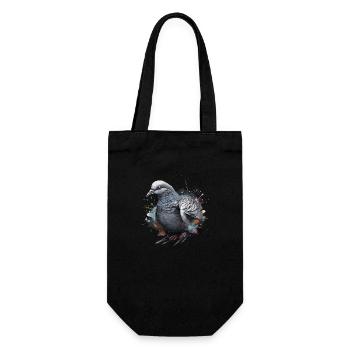 Pigeon Watercolor Dove Bird Pigeon Fancier - Gift Bag for Bottles - black - Front