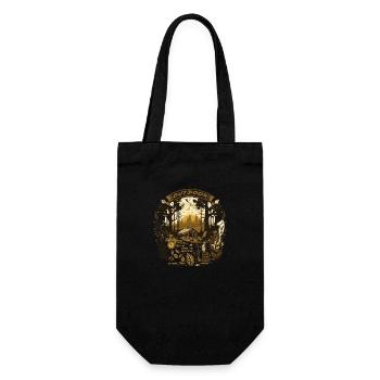 Camping Outdoor and Bushcraft Shirt - Geschenkbeutel für Flaschen - Schwarz - Vorne