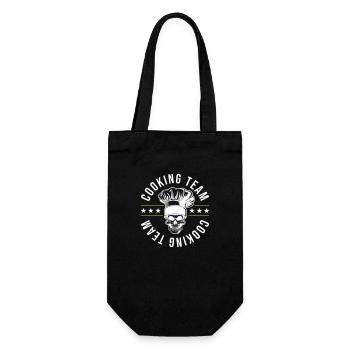 Skelett Cooking Team - Geschenkbeutel für Flaschen - Schwarz - Vorne