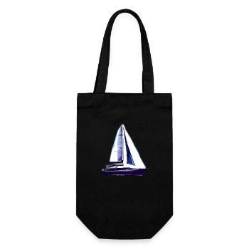 Sailing ship Sailing Sailing Sailing Sailboat - Gift Bag for Bottles - black - Front