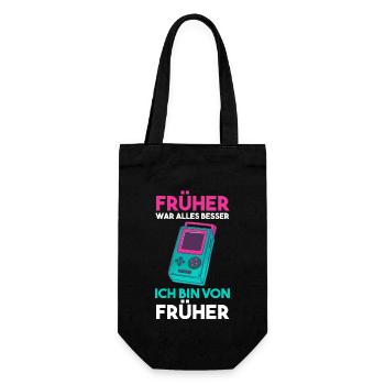 Früher War Alles Besser Ich Bin Von Früher - Geschenkbeutel für Flaschen - Schwarz - Vorne