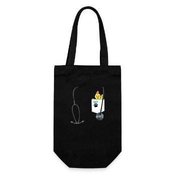 School Career Day Outfit Veterinarian Costume - Gift Bag for Bottles - black - Front