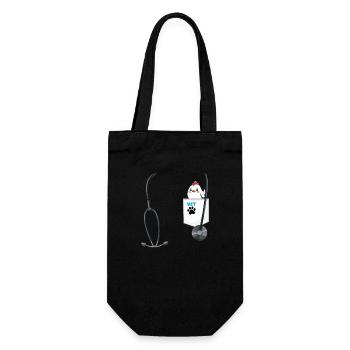 Future Veterinarian Costume Vet Outfit School - Gift Bag for Bottles - black - Front
