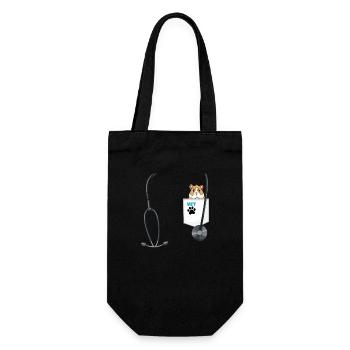 Future Veterinarian Costume School Career Day - Gift Bag for Bottles - black - Front