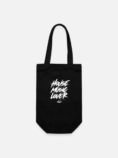 House Music Lover - Geschenkbeutel für Flaschen - Schwarz