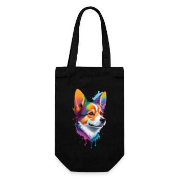 Chien Gallois Corgi Pembroke Dogs Design Pedigree Dog - Sac à bouteille - noir - Devant