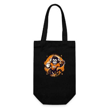 Mako the rugby monkey - Gift Bag for Bottles - black - Front