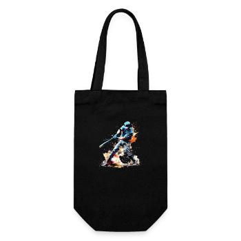 Baseball Baseball Player Home Run Bats Splash - Gift Bag for Bottles - black - Front