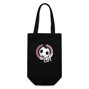 Fußball Mädchen, Frauenfußball, Frauenfußball, Sport - Geschenkbeutel für Flaschen - Schwarz - Vorne