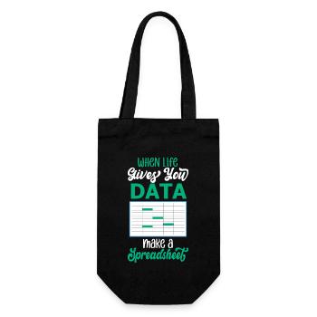 Life Gives You Data Make Spreadsheet - Gift Bag for Bottles - black - Front