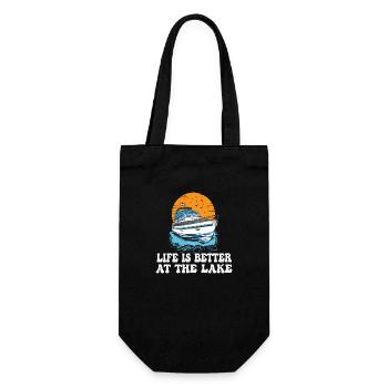 La vie est meilleure chez The Lake Motorboat Owner - Sac à bouteille - noir - Devant