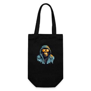 Gorille de montagne de style urbain | Amateurs de gorilles - Sac à bouteille - noir - Devant