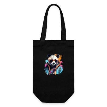 Rogue Panda. Graffiti-style design. - Gift Bag for Bottles - black - Front