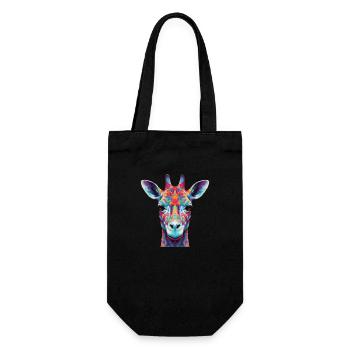 Psychedelische Giraffe - Geschenkbeutel für Flaschen - Schwarz - Vorne