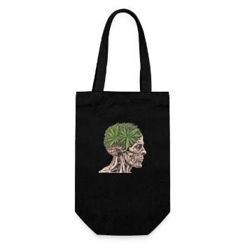Weed in my head - Geschenkbeutel für Flaschen - Schwarz - Vorne