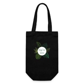 Feuille-moi seul - Sac à bouteille - noir - Devant