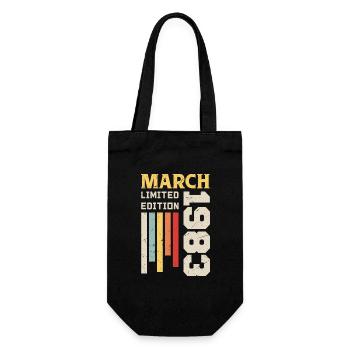 March 1983 - Birthday Gift March 1983 Anniv - Gift Bag for Bottles - black - Front