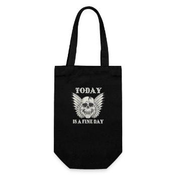 Aujourd’hui est un beau jour - Sac à bouteille - noir - Devant