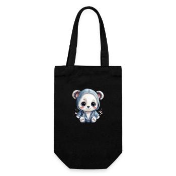 Panda Panda Bear Baby Clothes Cute Cute Love - Gift Bag for Bottles - black - Front