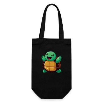Schildkröte Reptil Terrarium - Geschenkbeutel für Flaschen - Schwarz - Vorne