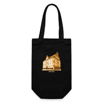 Speyer Alte Münze Rhein Neckar Rheinland-Pfalz - Geschenkbeutel für Flaschen - Schwarz - Vorne