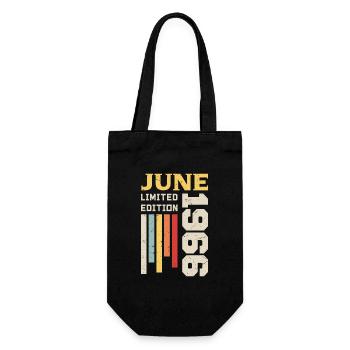 June 1966 - Birthday gift June 1966 June - Gift Bag for Bottles - black - Front