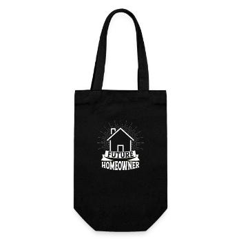 Future Homeowner Housewarming House Owner - Gift Bag for Bottles - black - Front