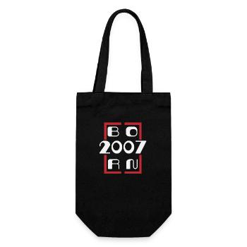 Jahrgang 2007 - Jubiläum 2007 - Geschenkbeutel für Flaschen - Schwarz - Vorne