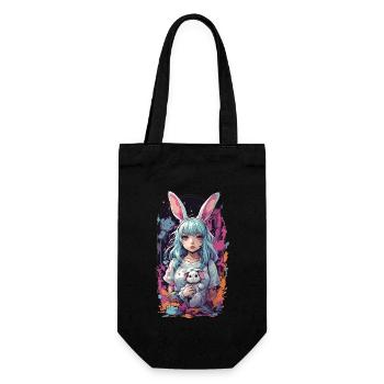 Kemonomimi Bunny Goth Anime Girl Cosplay - Gift Bag for Bottles - black - Front