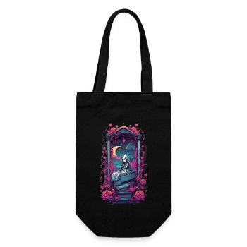 Neon Gothic Friedhof Okkultes Design - Geschenkbeutel für Flaschen - Schwarz - Vorne