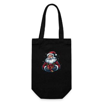 Le Père Noël vous souhaite un joyeux Noël - Sac à bouteille - noir - Devant