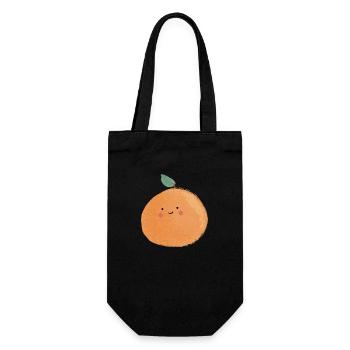 Süsse Orange - Geschenkbeutel für Flaschen - Schwarz - Vorne