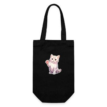 Kitten - Gift Bag for Bottles - black - Front
