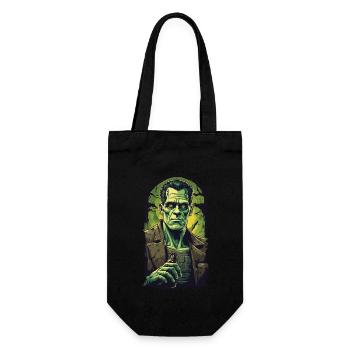 Durstiger Ghul Halloween Bierliebhaber Fun - Geschenkbeutel für Flaschen - Schwarz - Vorne